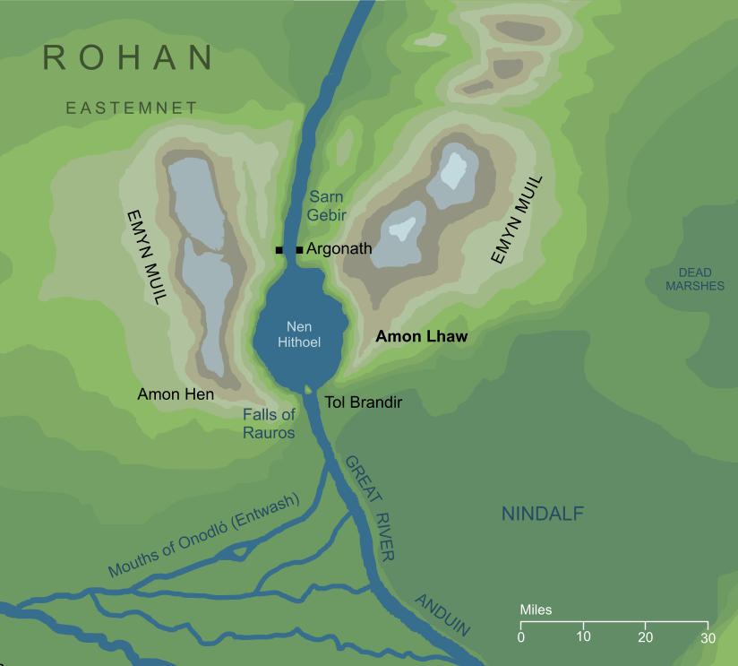 Map of Amon Lhaw