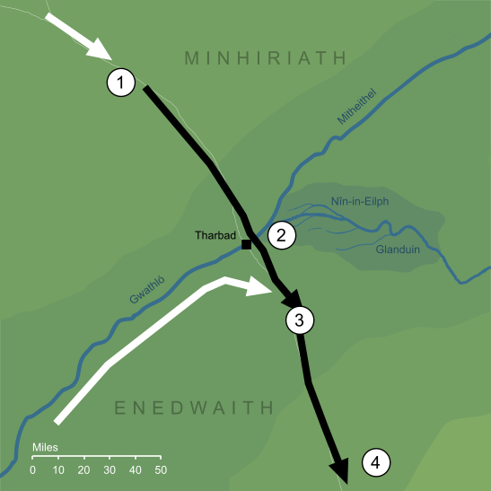 Map of the Battle of the Gwathló