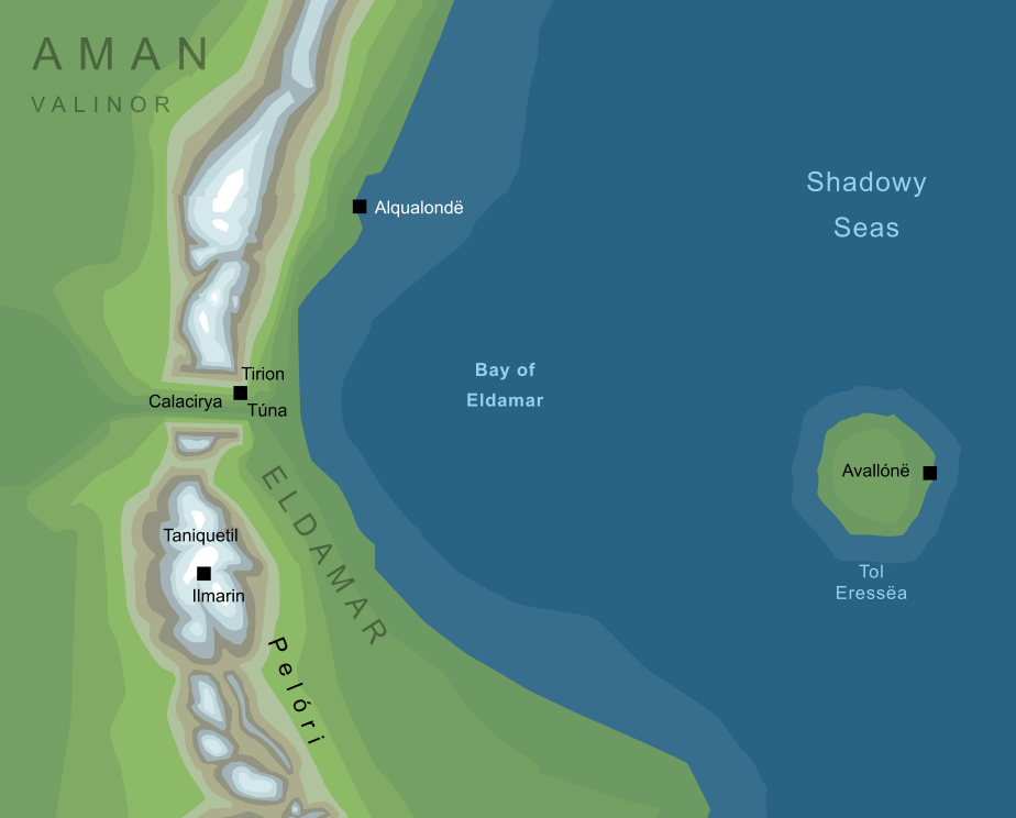 Map of the Bay of Eldamar