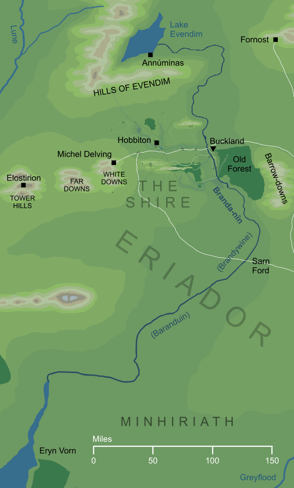 Map of the river Branda-nîn