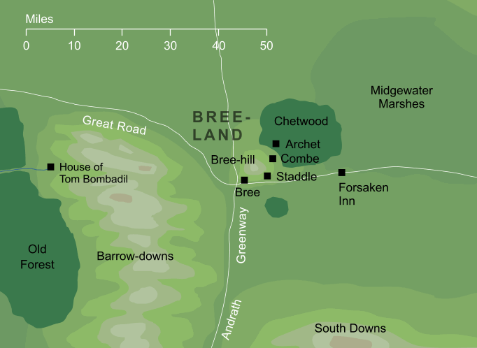 Map of the Bree-land