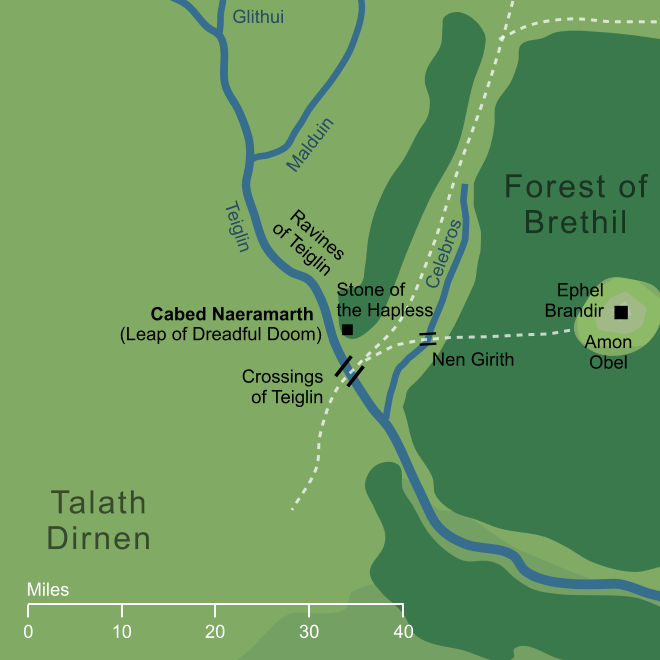 Map of Cabed Naeramarth, the Leap of Dreadful Doom