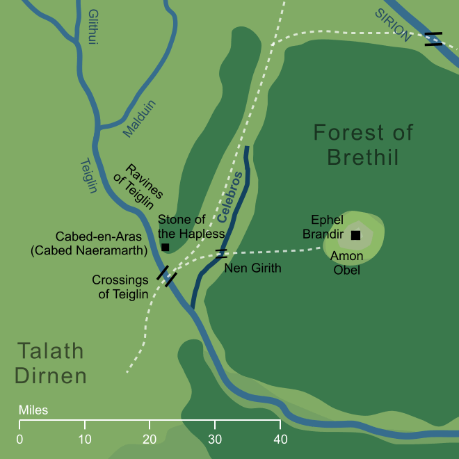 Map of the river Celebros