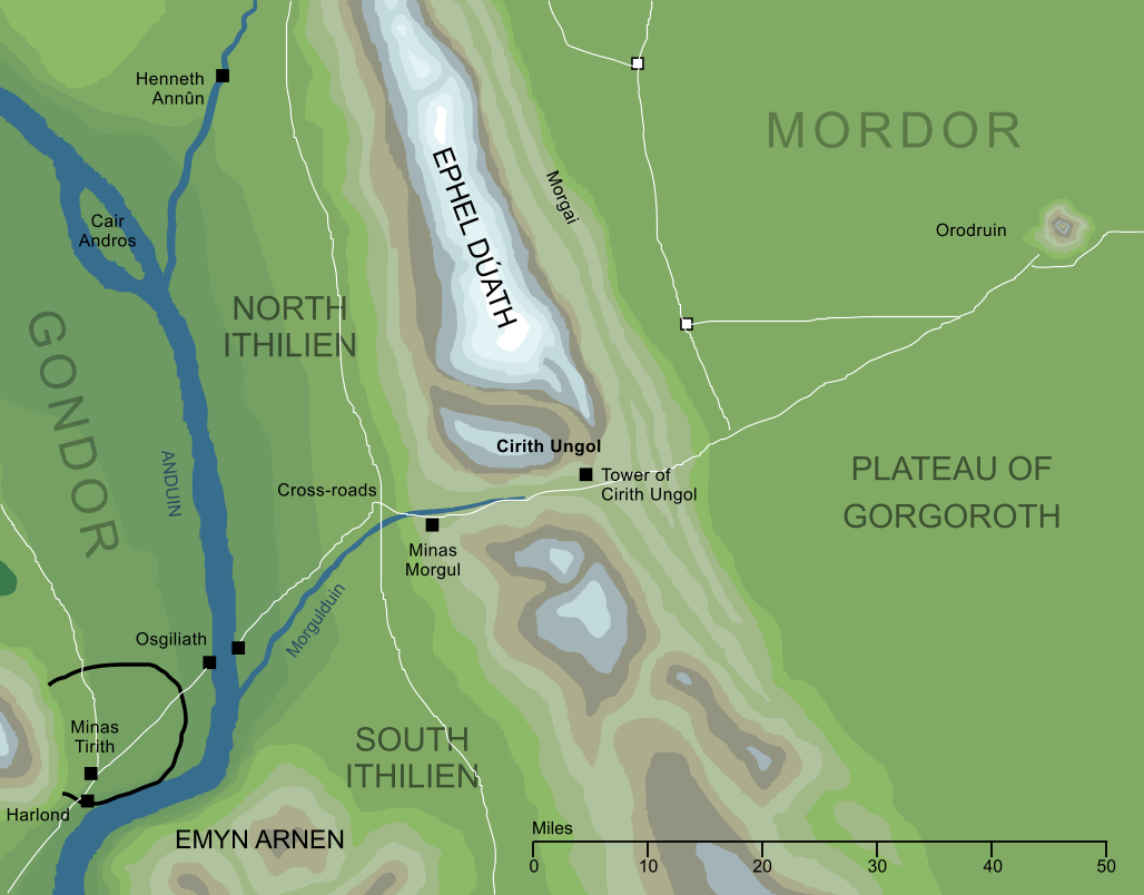 Map of Cirith Ungol