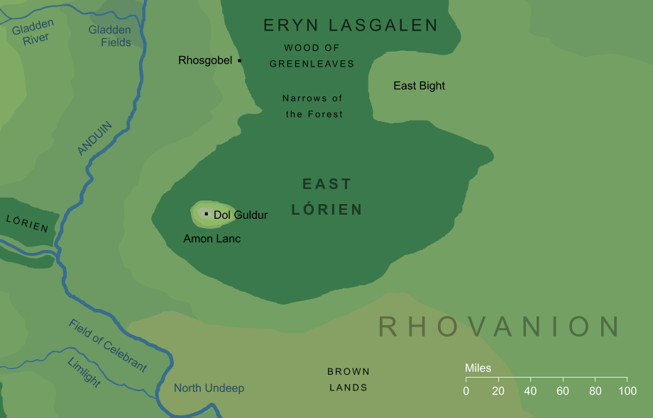 Map of East Lórien