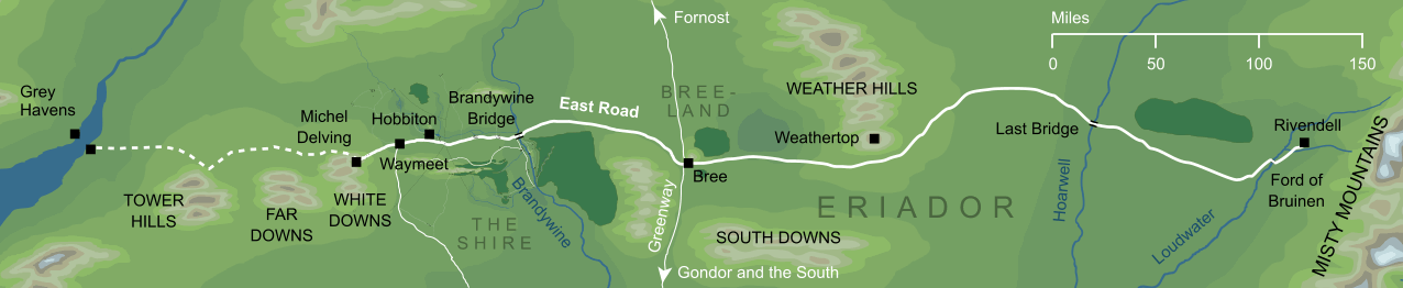 Map of the East Road