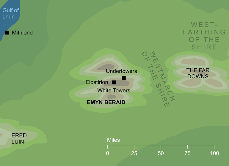 Map of Emyn Beraid