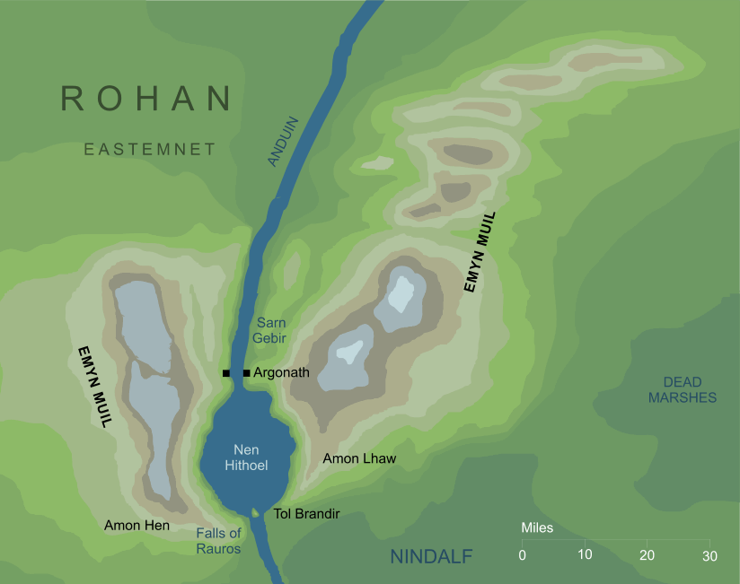 Map of the Emyn Muil