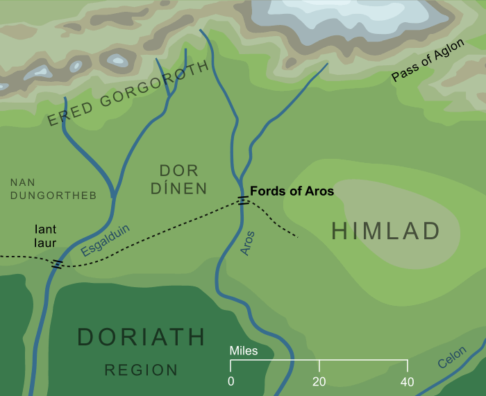 Map of the Fords of Aros