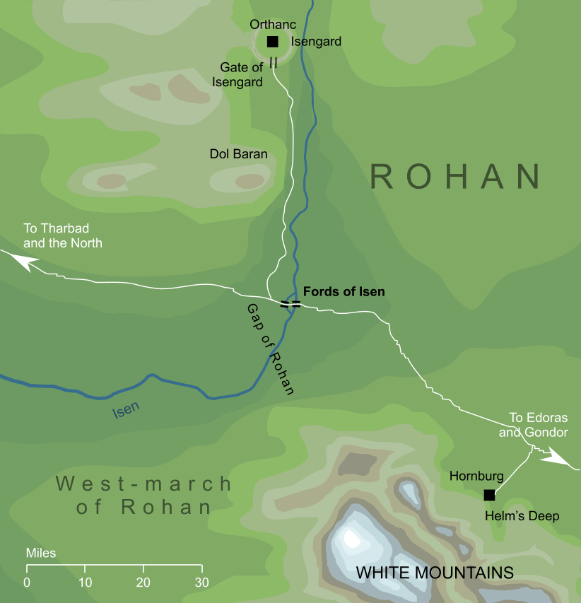 Map of the Fords of Isen