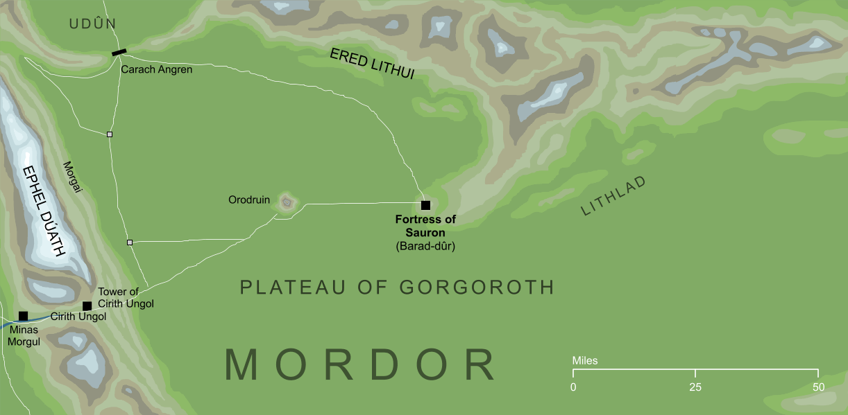 Map of the Fortress of Sauron
