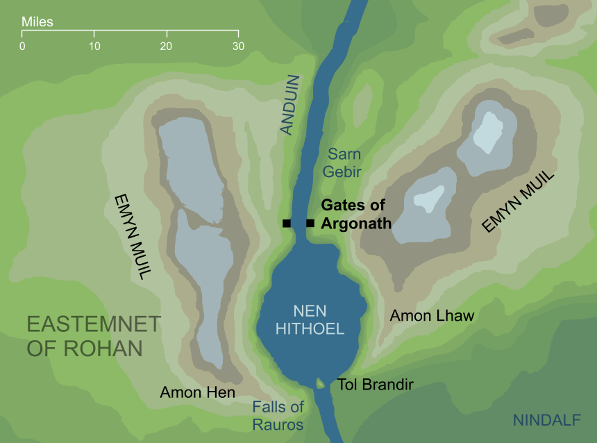 Map of the Gates of Argonath