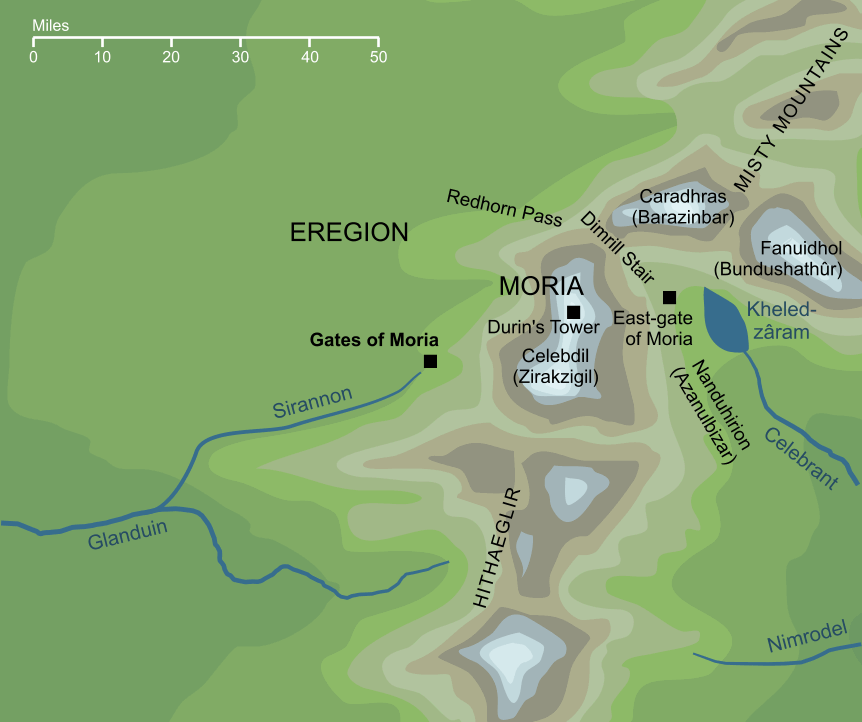 Map of the Gates of Moria