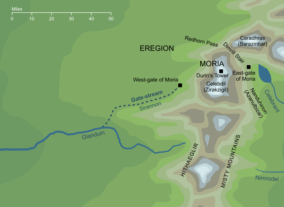 Map of the Gate-stream of Moria