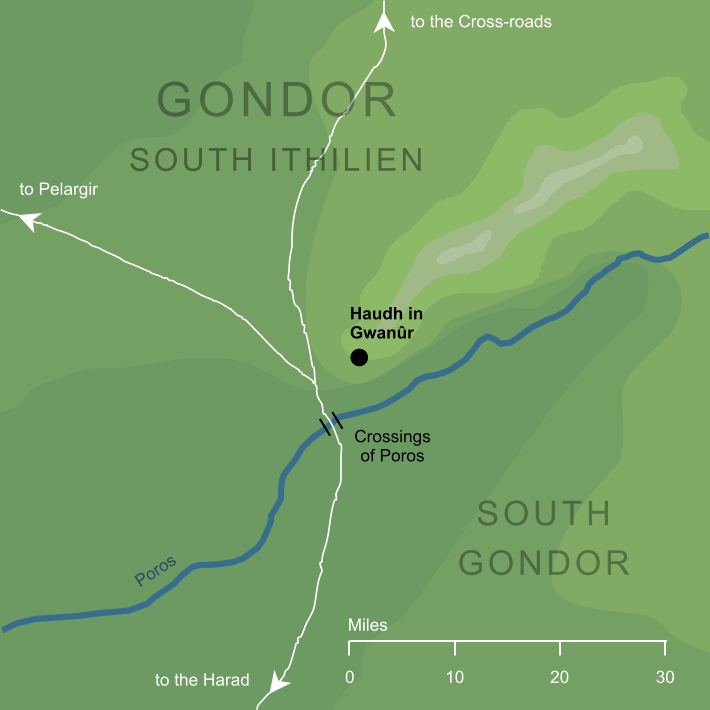 Map of the Haudh in Gwanur