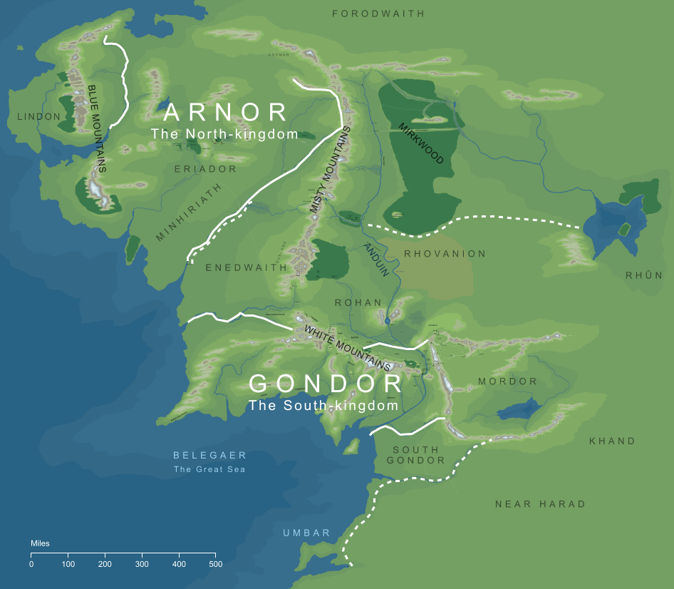 Map of the Kingdoms of the Dúnedain