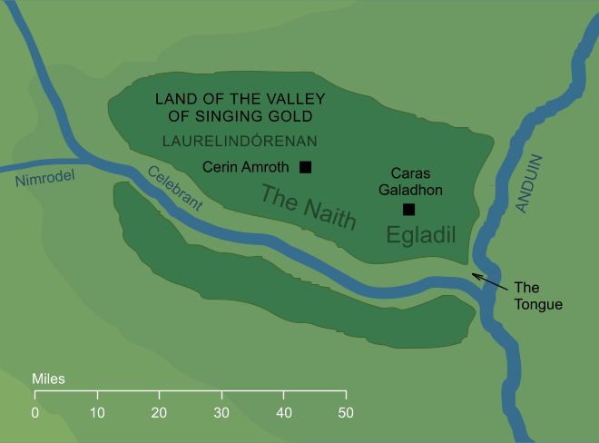 Map of the Land of the Valley of Singing Gold