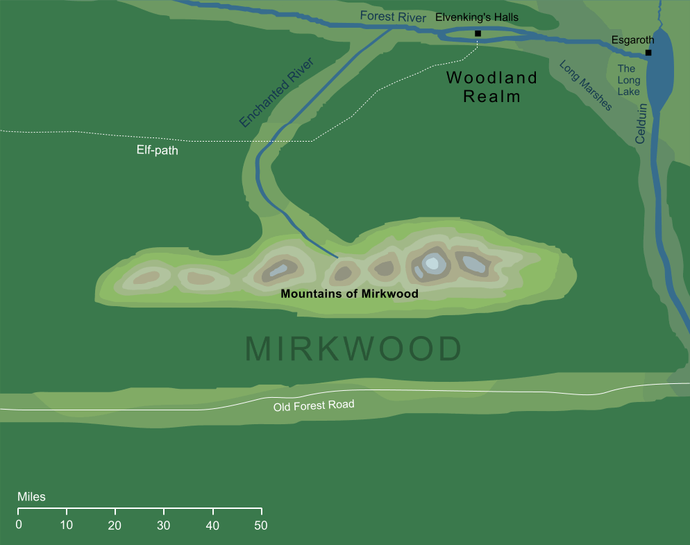 Map of the Mountains of Mirkwood