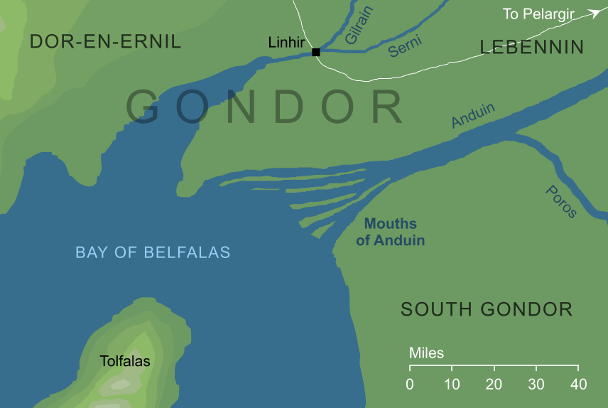 Map of the Mouths of Anduin