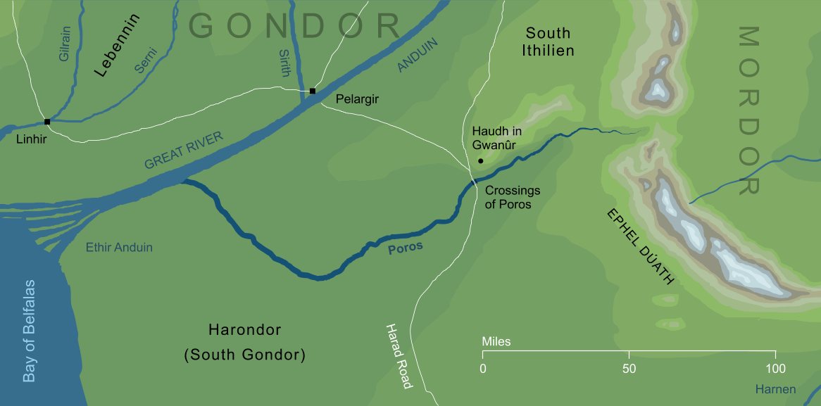 Map of the river Poros