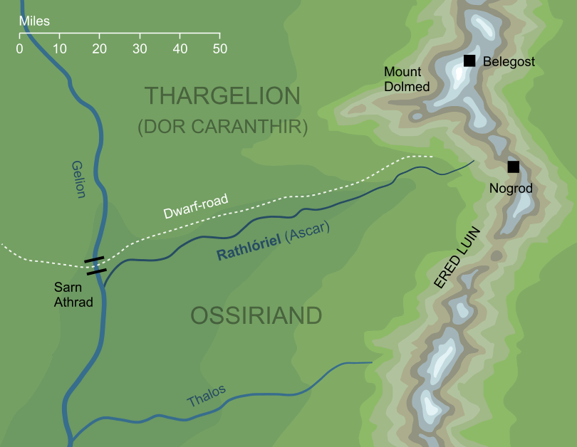Map of the river Rathlóriel