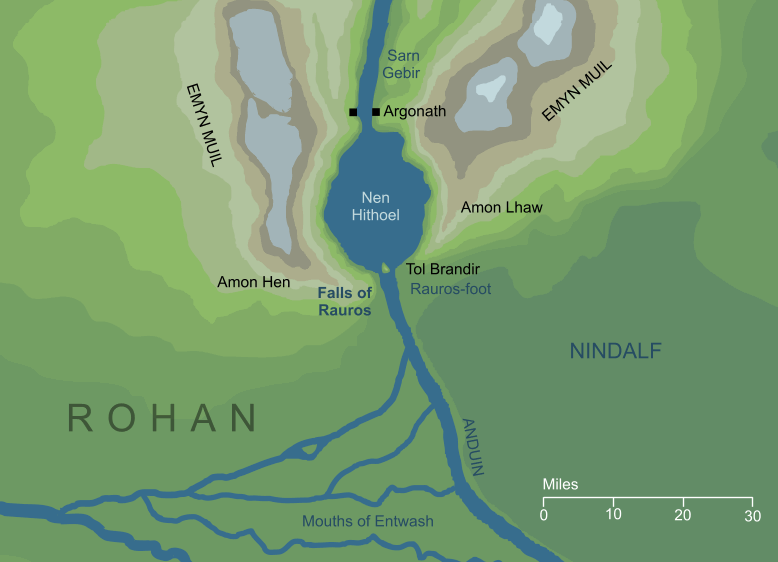 Map of the Falls of Rauros