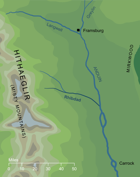Map of the river Rhibdad