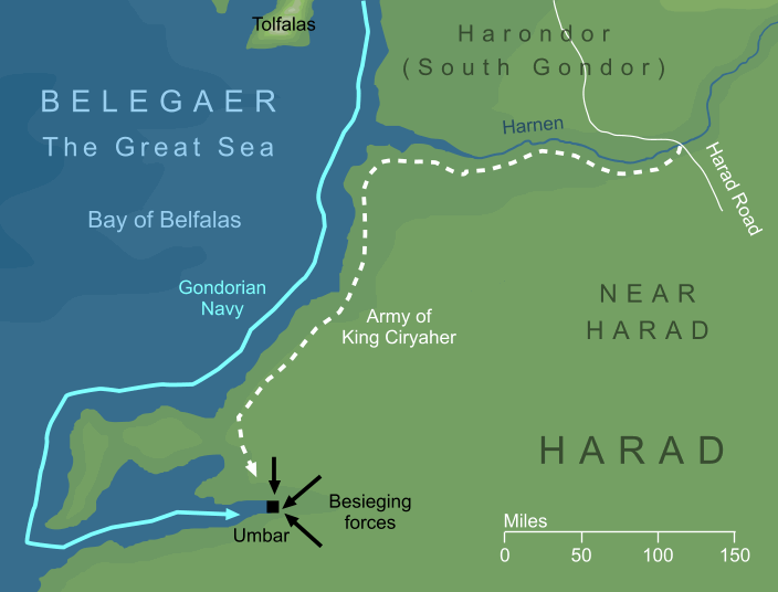 Map of the Siege of Umbar