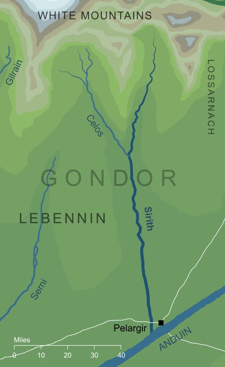 Map of the river Sirith