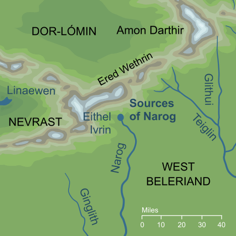 Map of the Sources of Narog