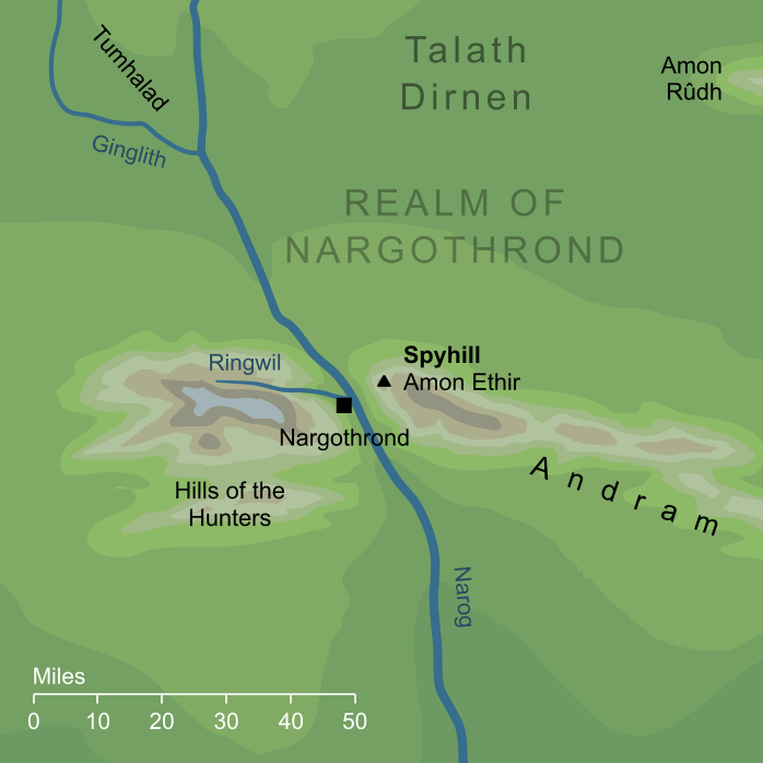 Map of the Spyhill of Nargothrond