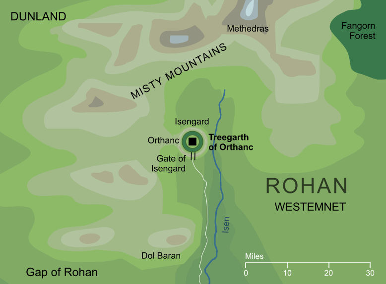 Map of the Treegarth of Orthanc