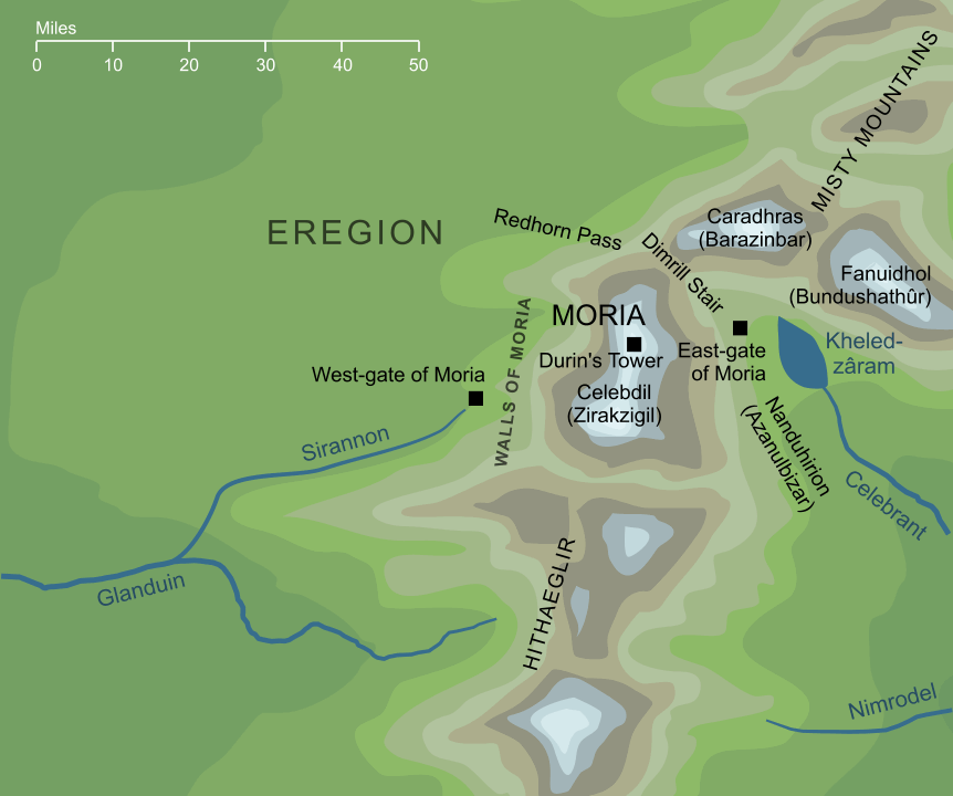 Map of the Walls of Moria