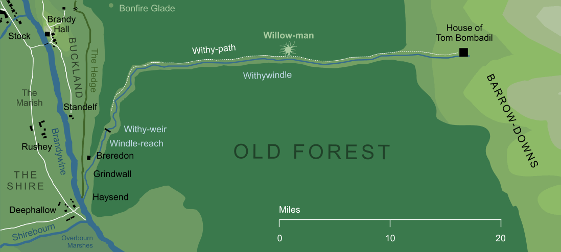 Map of the Willow-man on the river Withywindle